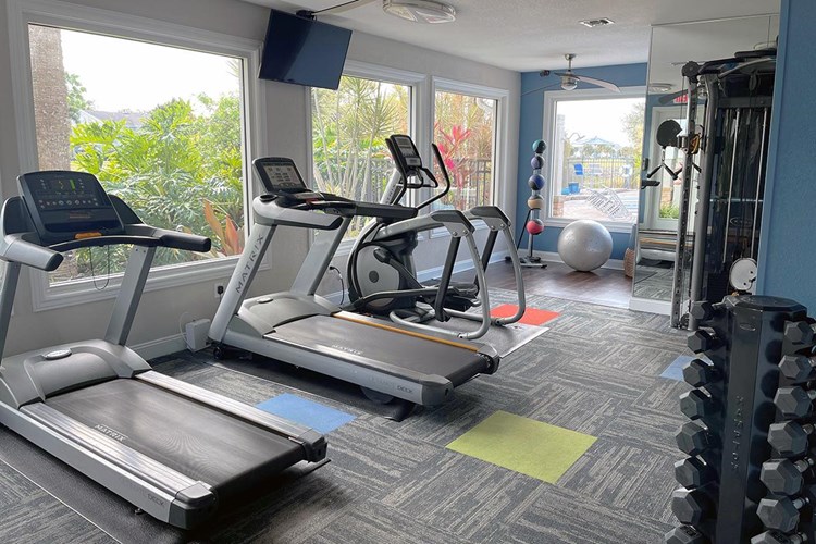 Get a workout in our 24-hour fitness center! Our fitness center features plenty of cardio equipment for you to get your workout on.