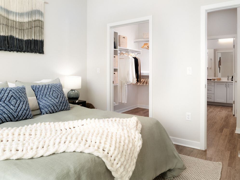 New West Phase apartments - Finish Package III Bedroom with walk-in closet