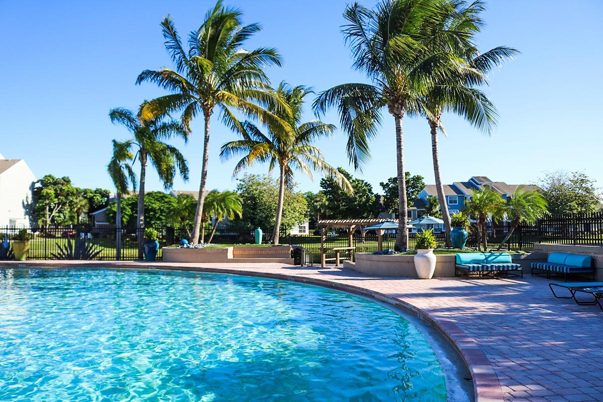 Relax lakeside by our resort style pool.  Enjoy our cabanas and gas grills for resident use!