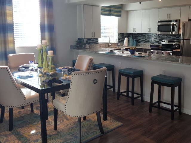 Dining / Kitchen area of 2-story townhome