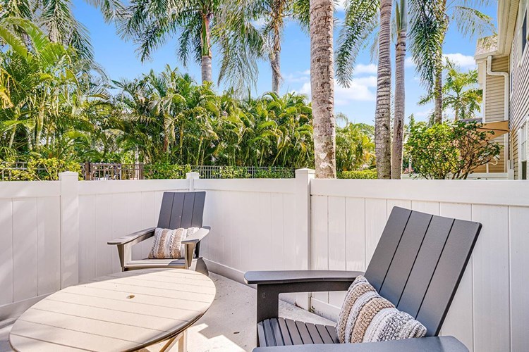 Your private patio is big enough to have a table and chairs so you can relax while enjoying some fresh air.