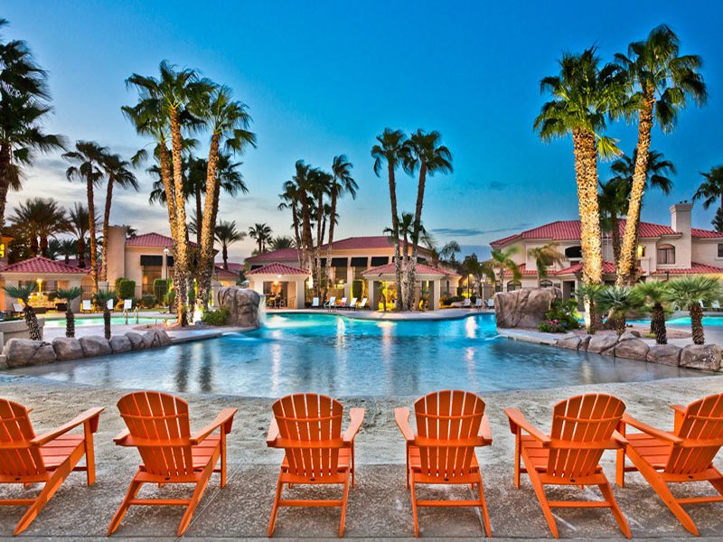 Beautiful pool with sand beach entry