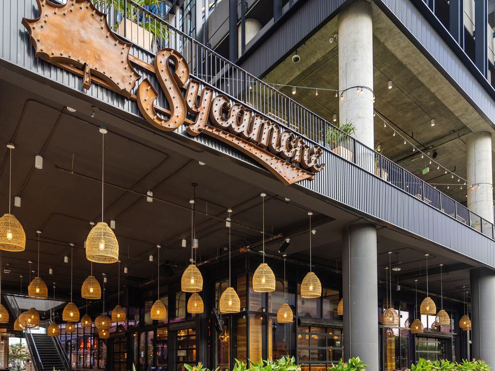 Down the street from dining and entertainment options