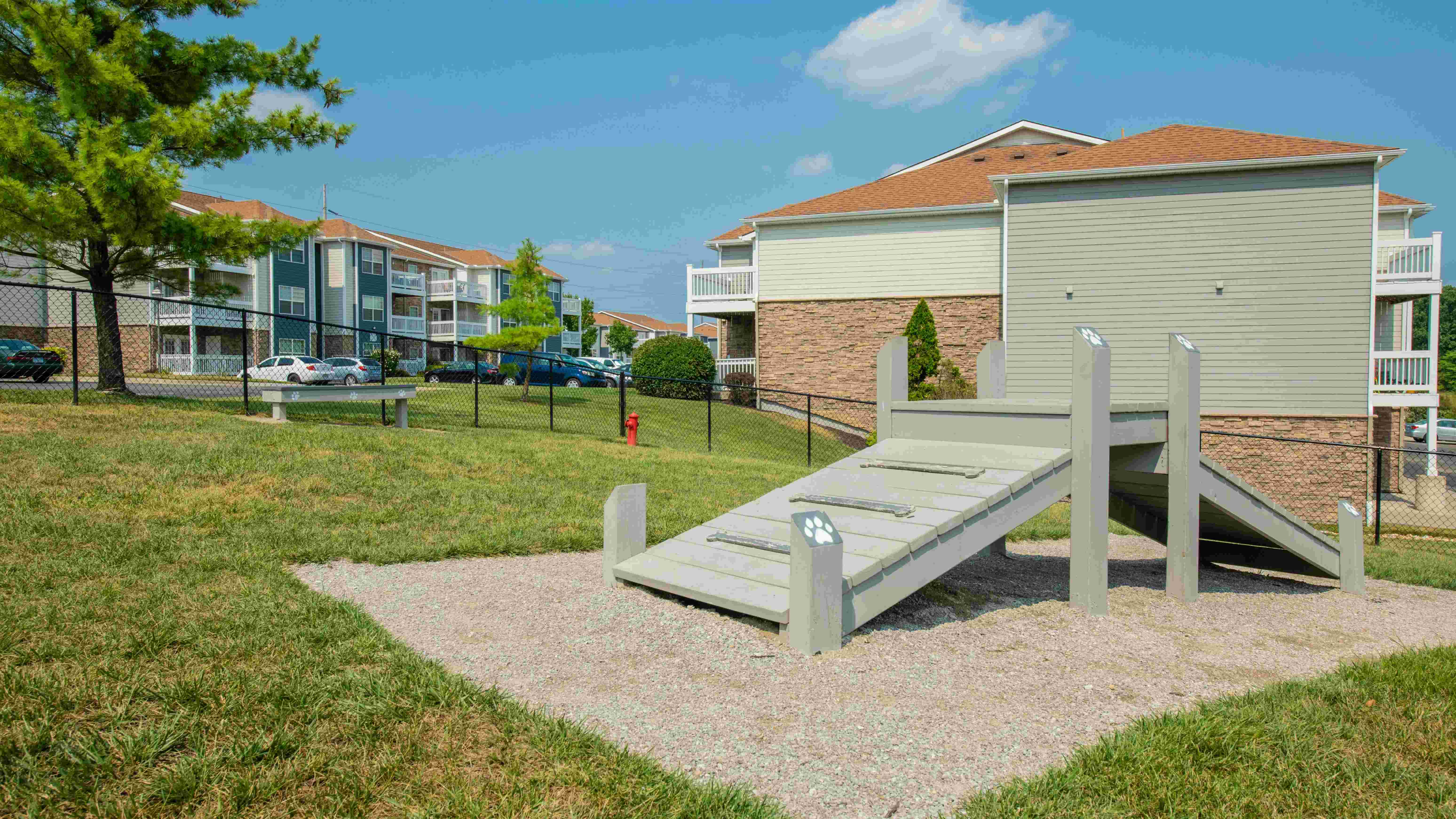 Treat your pup to a dynamic off-leash dog park, equipped with engaging agility equipment, ensuring your furry friends revel in adventurous play. 