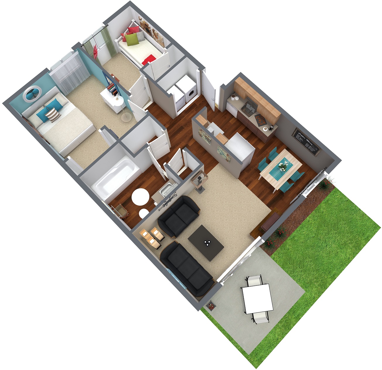 2 Bedroom Floor Plan