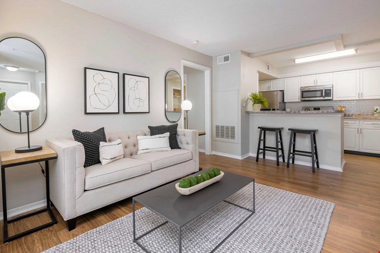 Let your imagination run wild in this open floor plan with seamless wood-style flooring*, creating a boundless space for living, gathering, and creating.