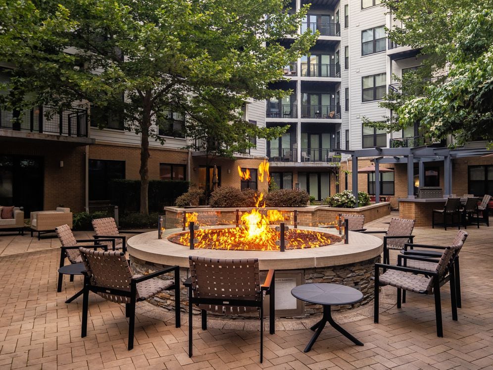 Courtyard with fire pit