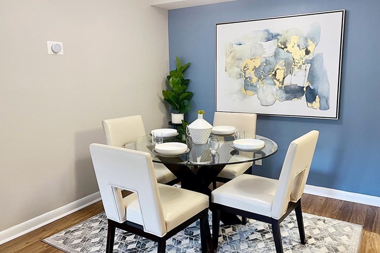 Your separate dining area is the perfect place to enjoy a home-cooked meal with friends or family.