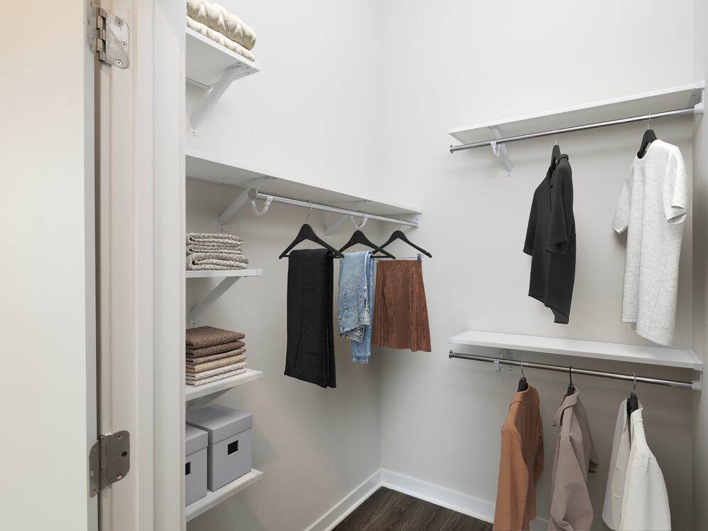 Spacious walk-in closet