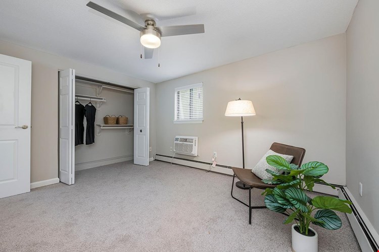 Bedrooms also feature a spacious closet with built-in organizers.
