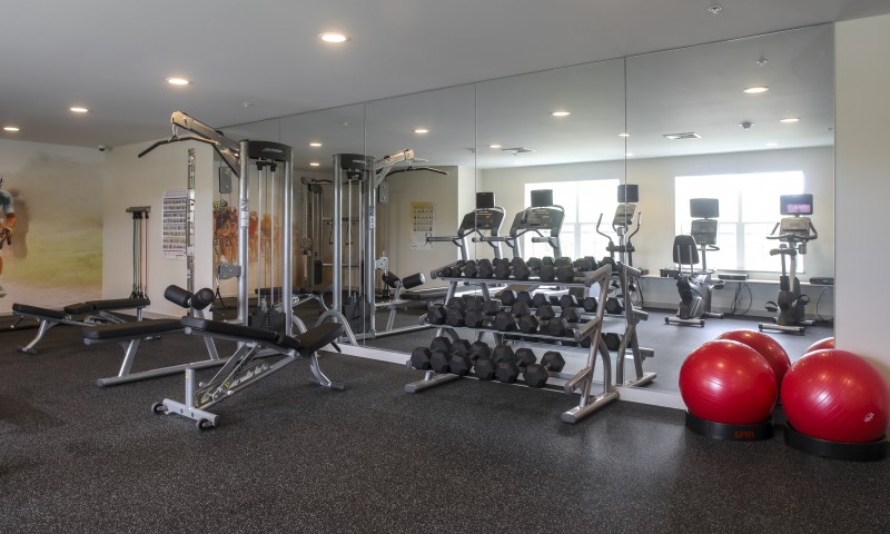 Fully equipped Fitness Center that's always open for your convenience