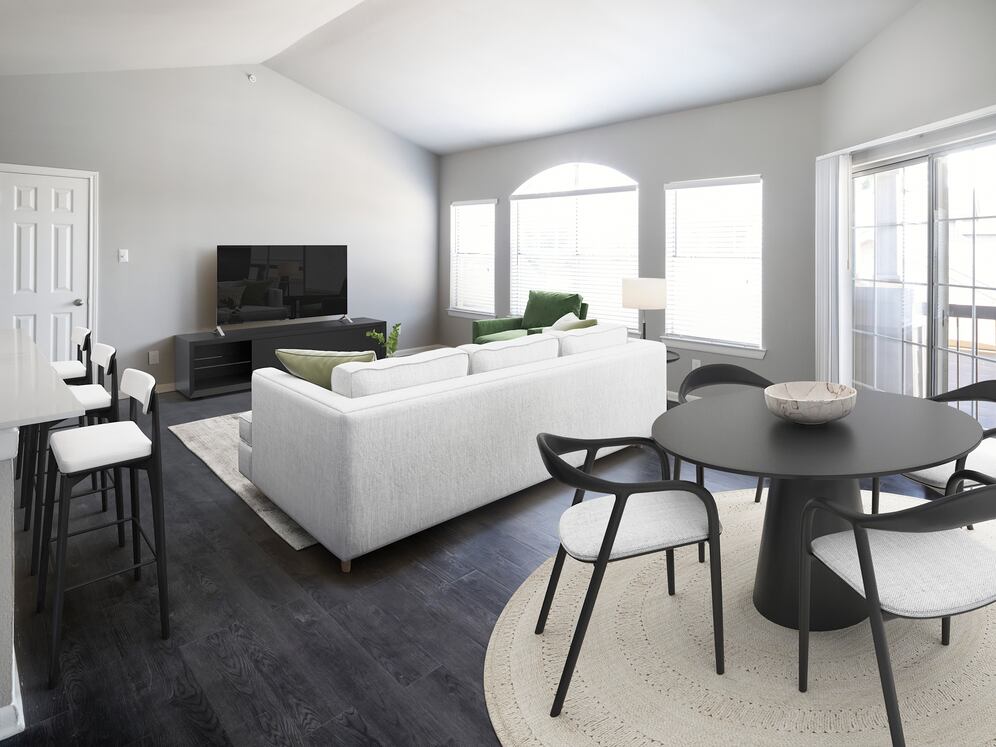 Classic Package II living and dining room with hard-surface flooring