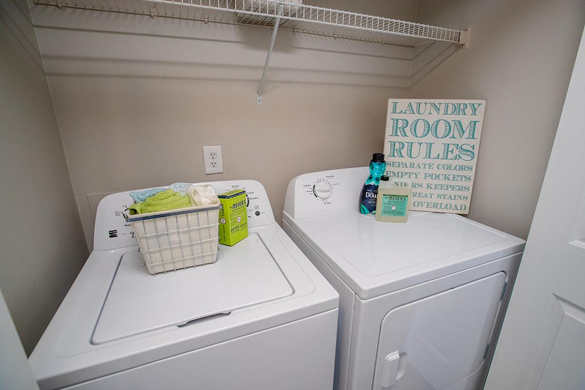 All of our apartment homes feature full size washer and dryer appliances.