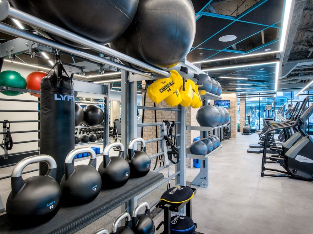 Fitness center with cardio and strength equipment