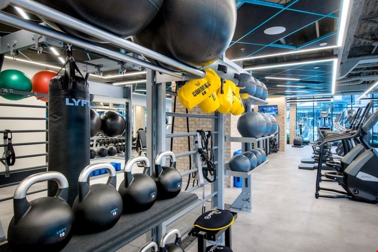 Fitness center with cardio and strength equipment