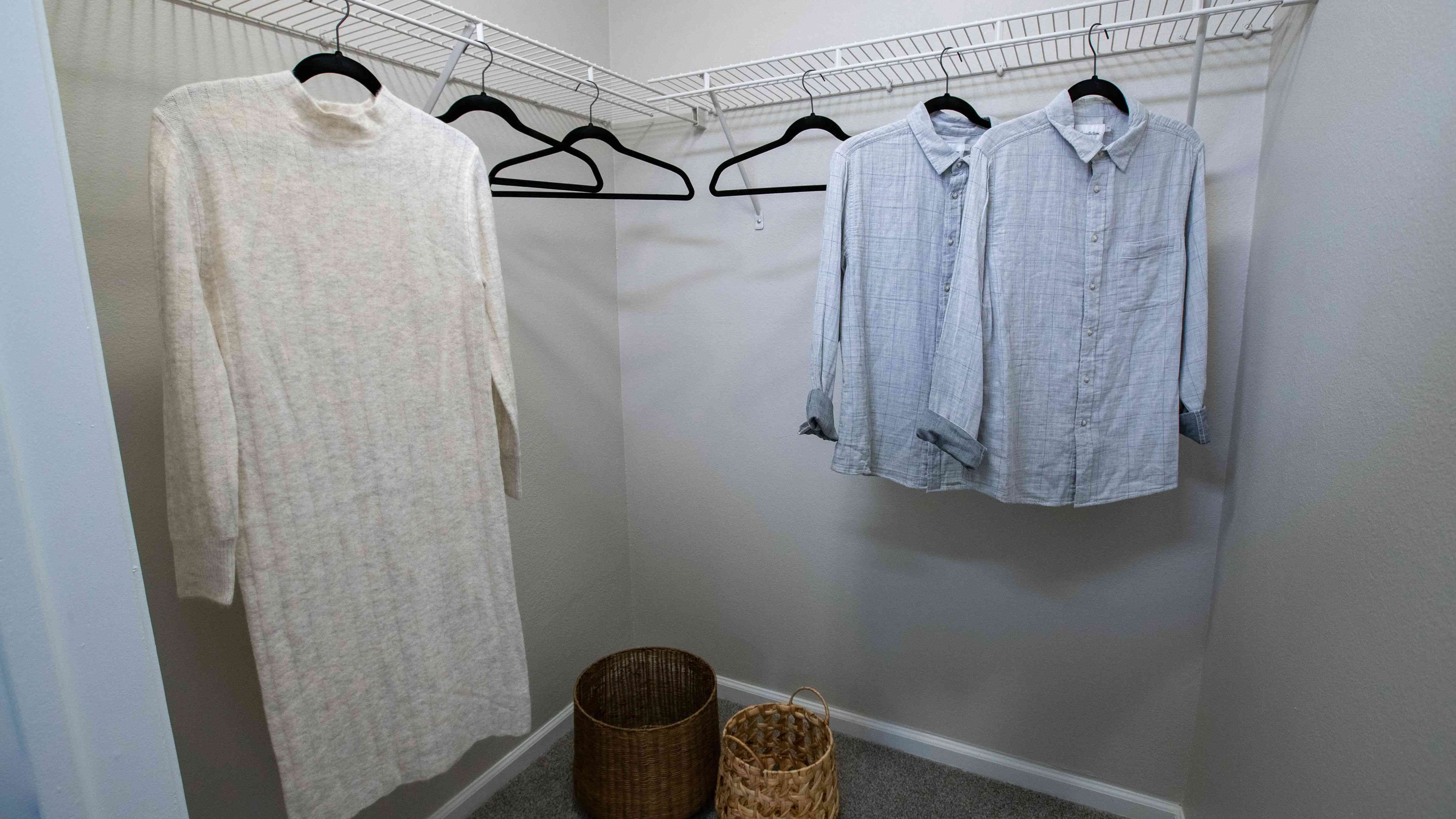 Our walk-in closets provide ample storage.