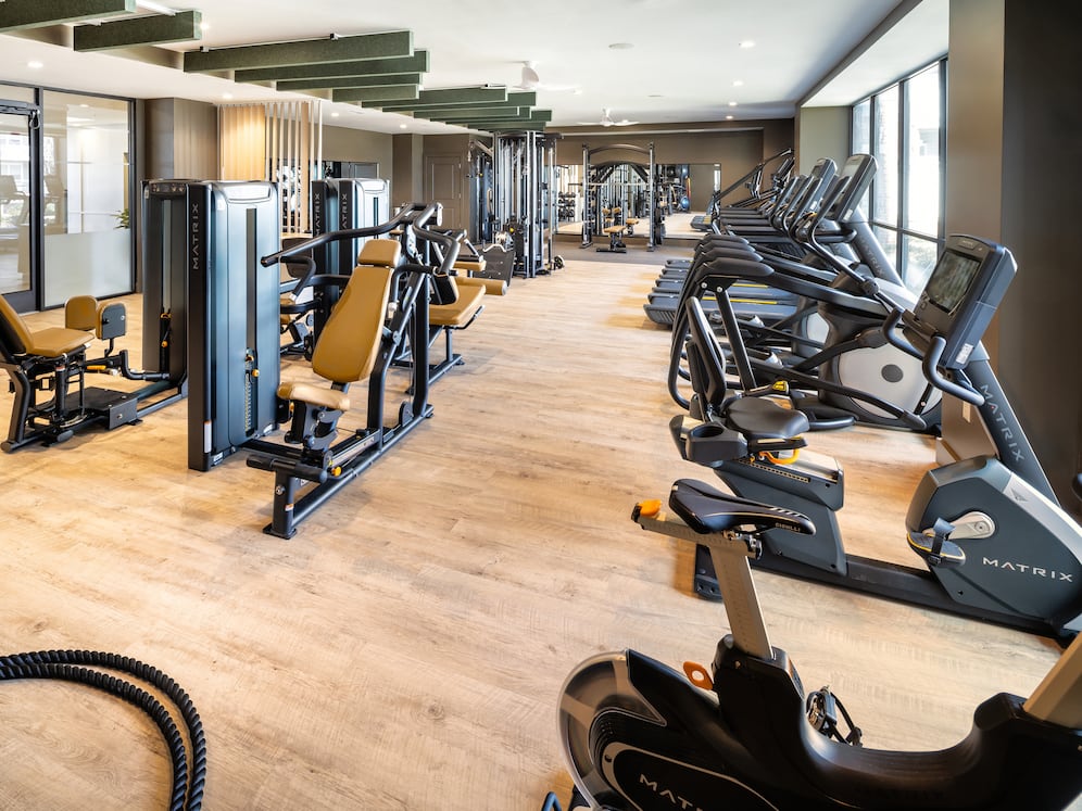 Fitness center with strength and cardio equipment