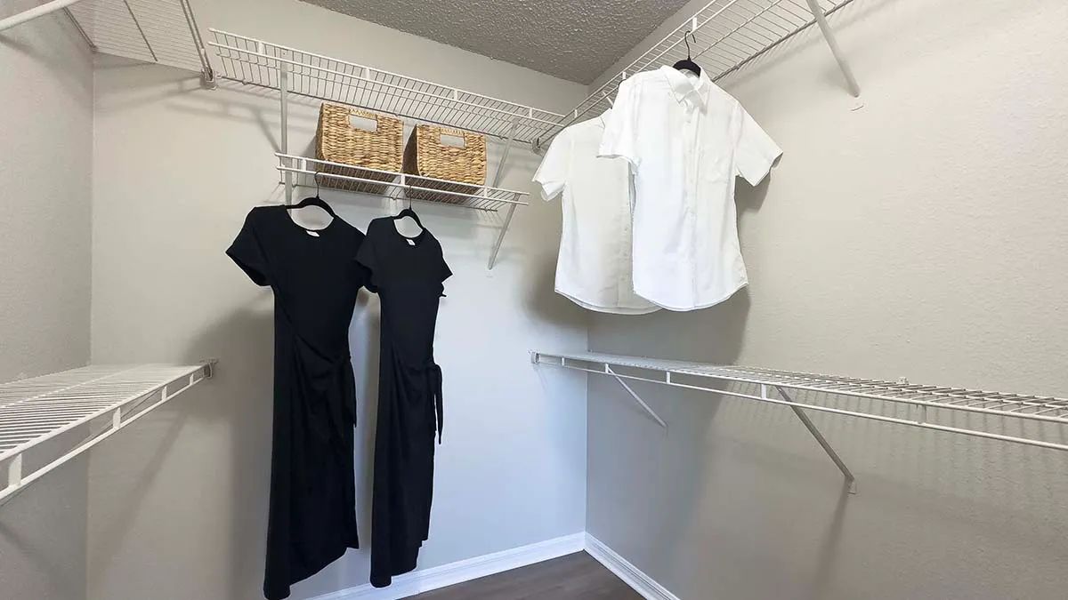 Spacious walk-in closets offer room for your entire wardrobe. You'll love the extra space! 