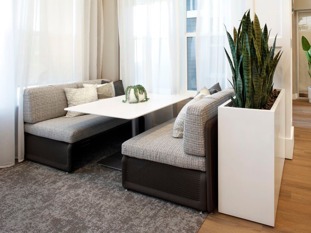 Resident lounge with coworking spaces