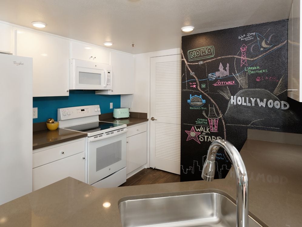 Standard Apartment Kitchen with Quartz Countertops