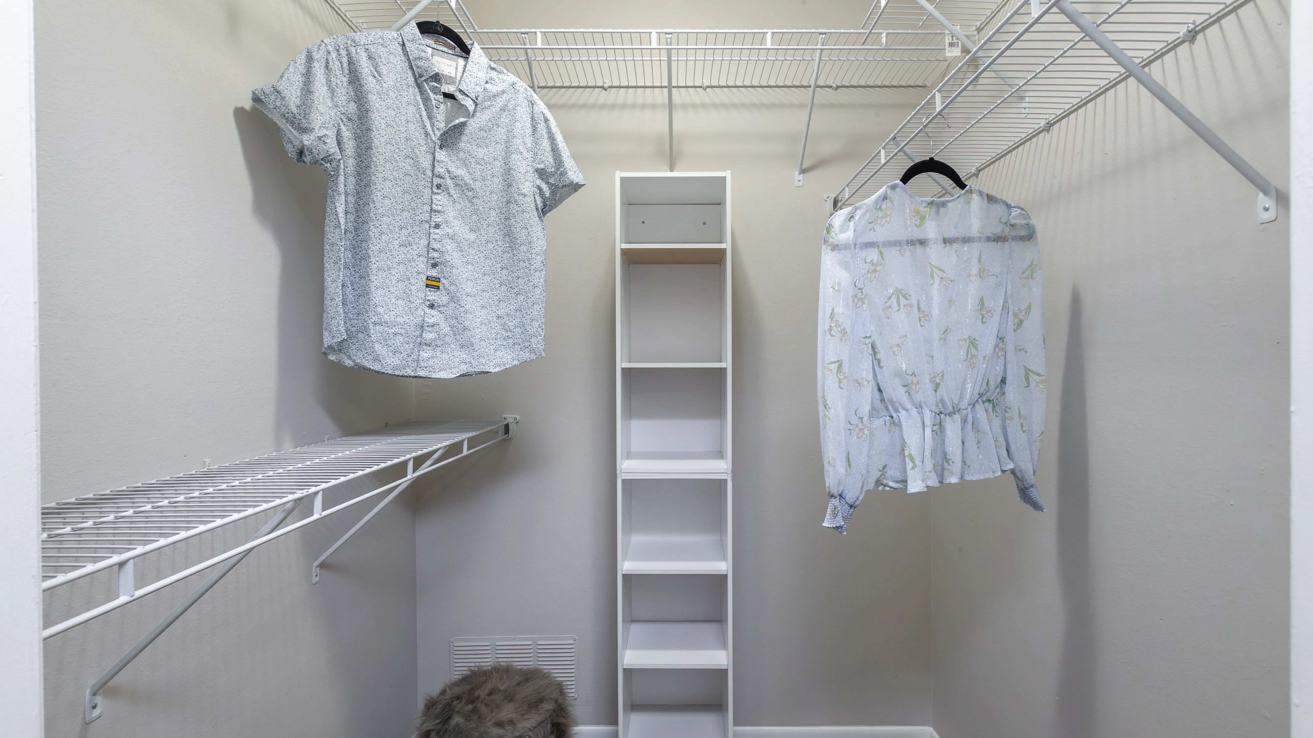 Select floor plans offer walk-in closets designed for your wardrobe's dreams.