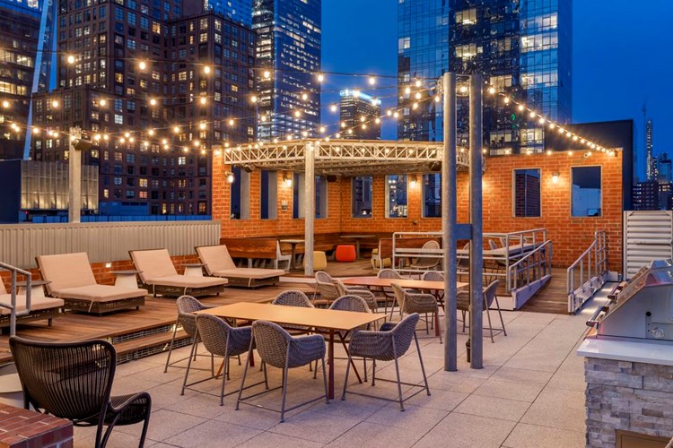 Rooftop terrace with grills