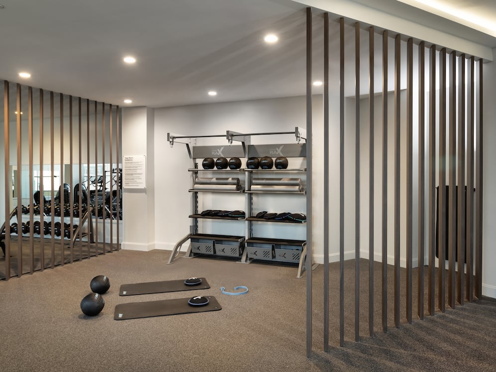 Fitness center with strength equipment