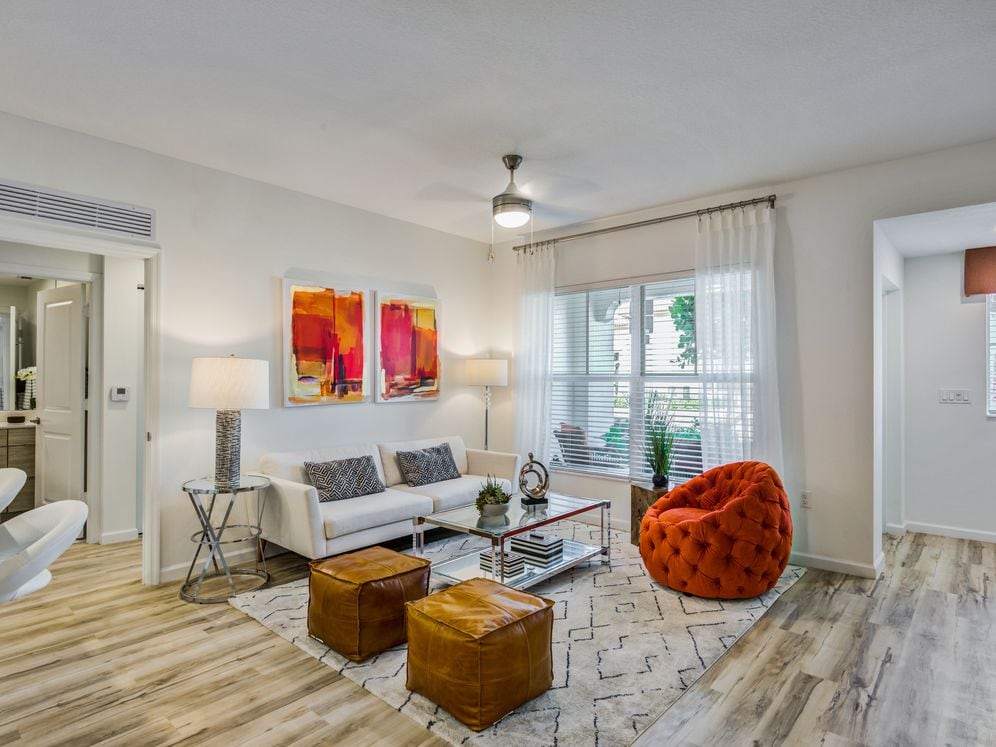 West Phase living and dining areas with hard surface flooring