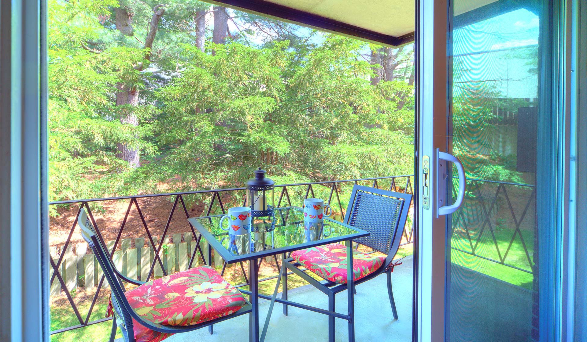 Enjoy the view from your private patio or balcony