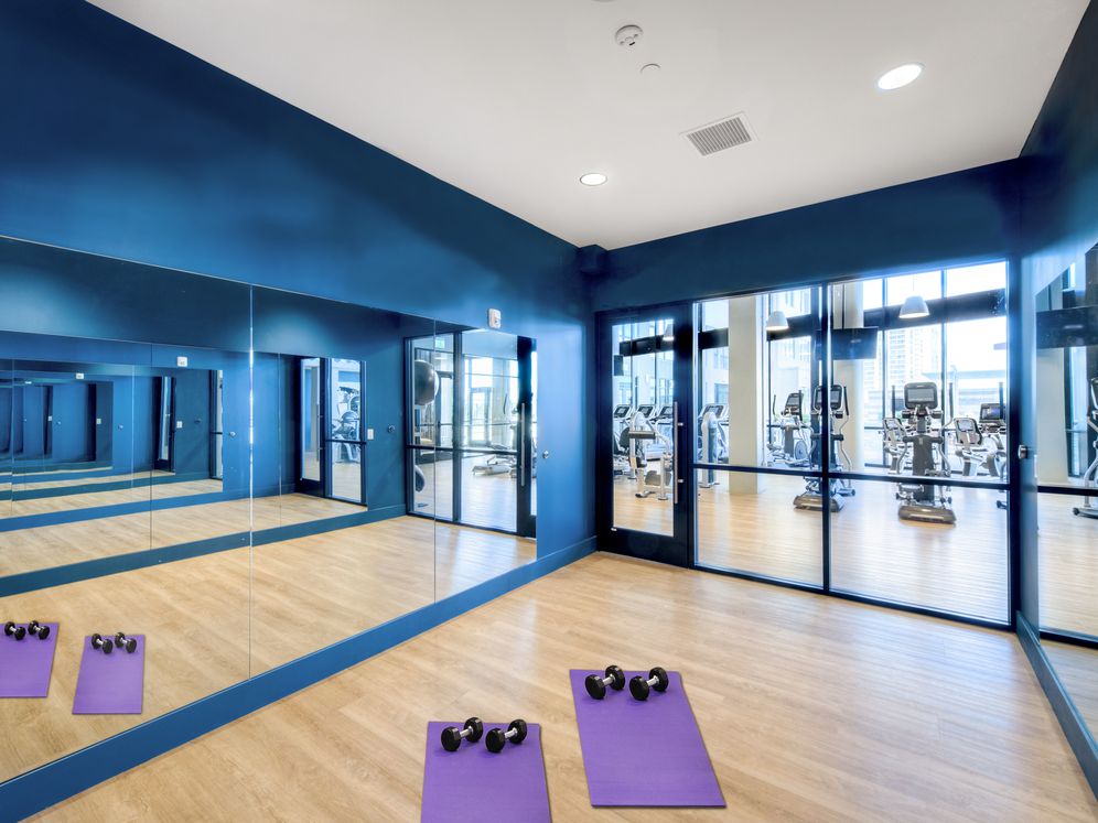 Studio with on demand fitness technology