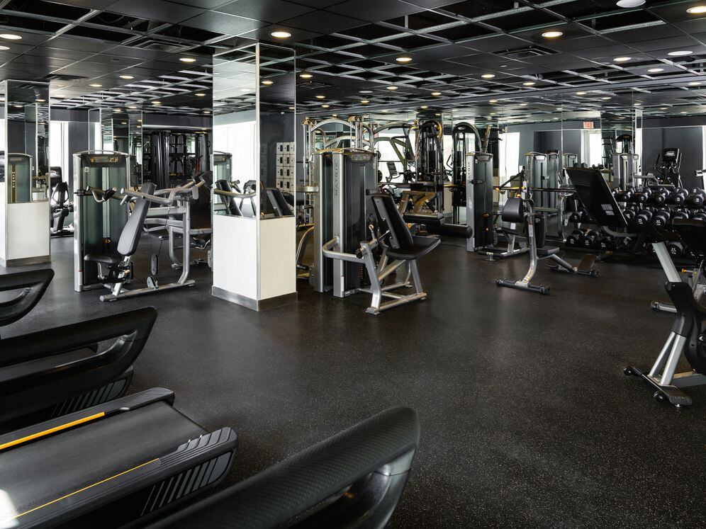 Fitness center with strength and cardio equipment