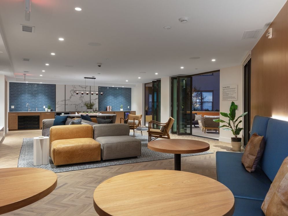 Phase II Clubhouse with seating areas