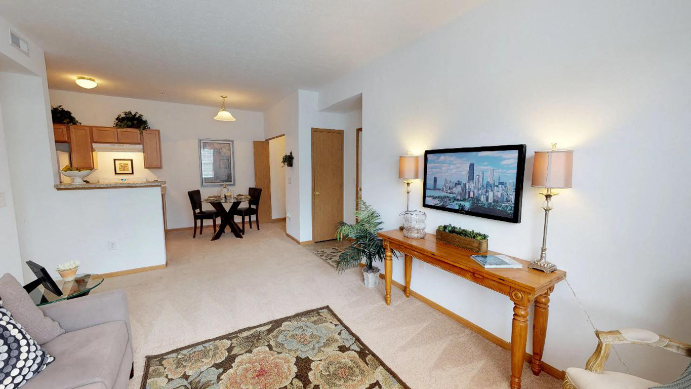 2 Bedroom 1 Bathroom Model Living Room