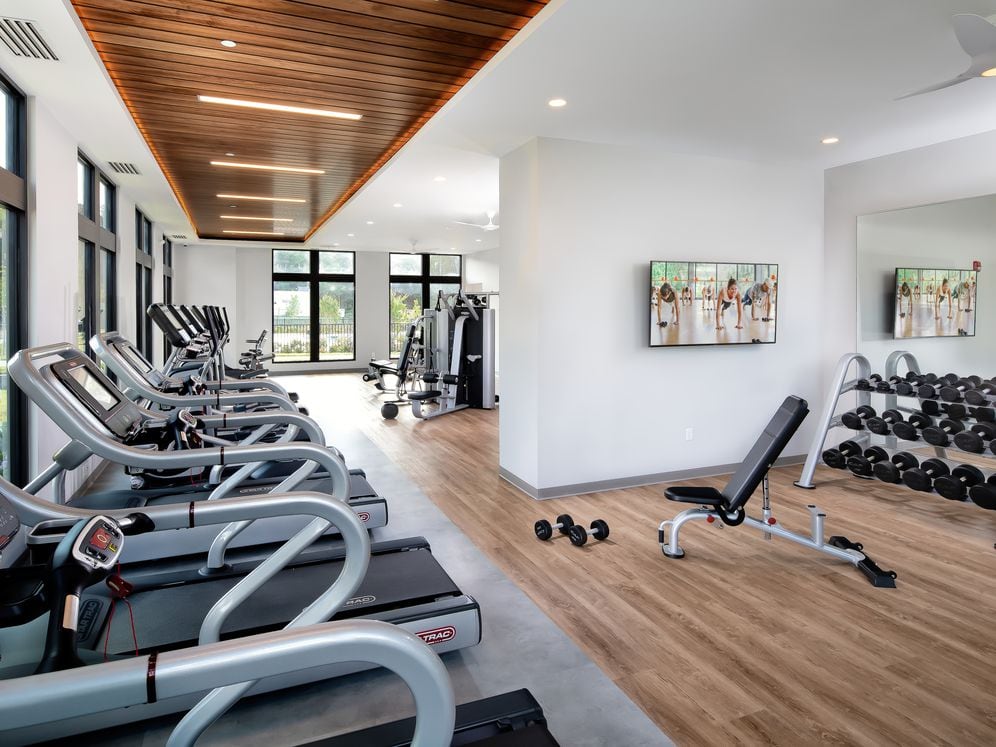 Fitness center with cardio and strength equipment