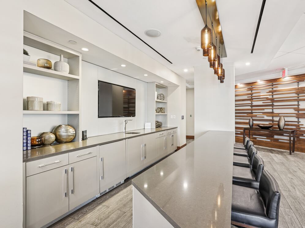 Resident lounge with entertaining kitchen