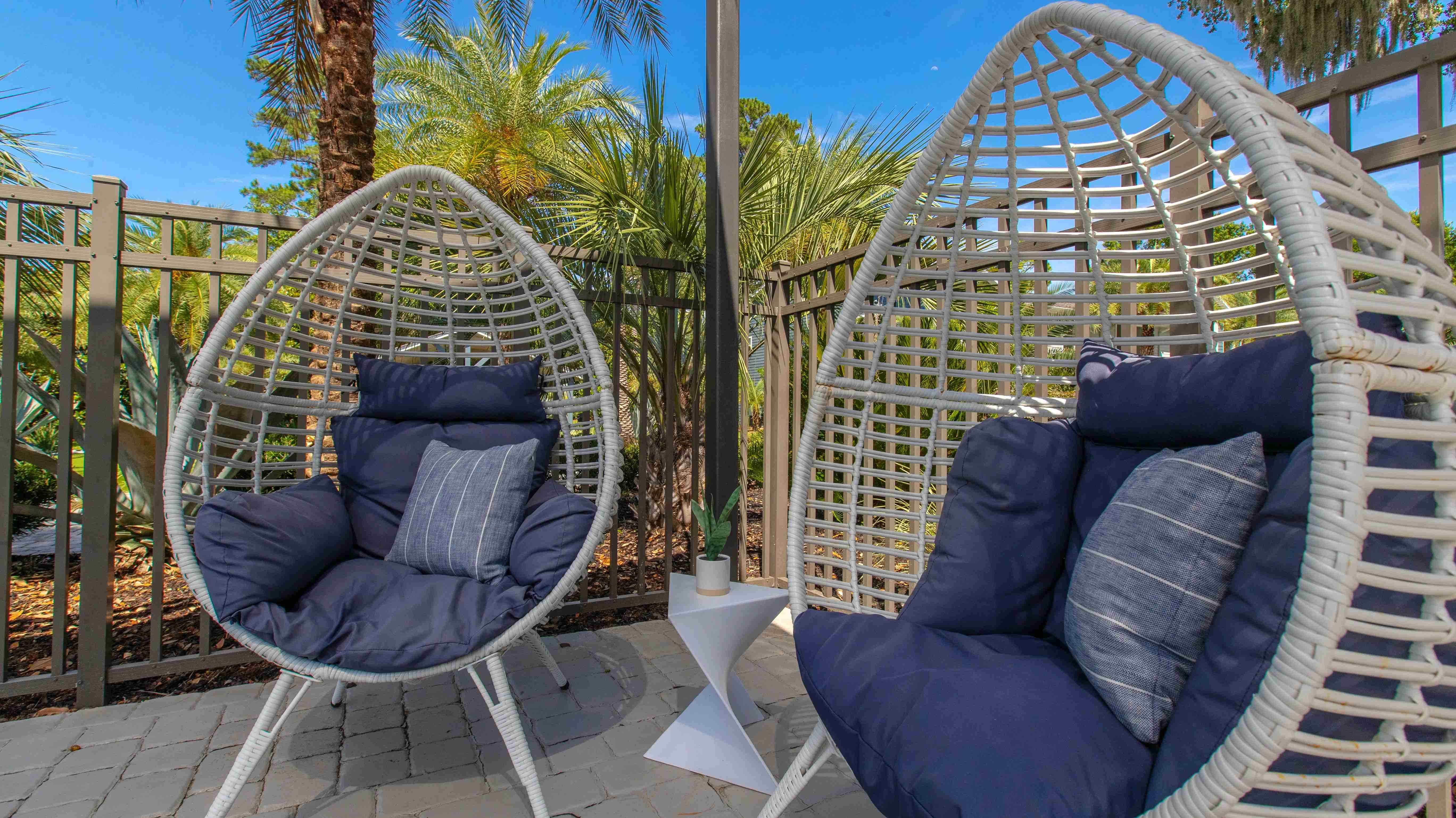Our resort-style pool deck is surrounded by sleek and inviting seating options, offering a perfect spot to unwind with style.