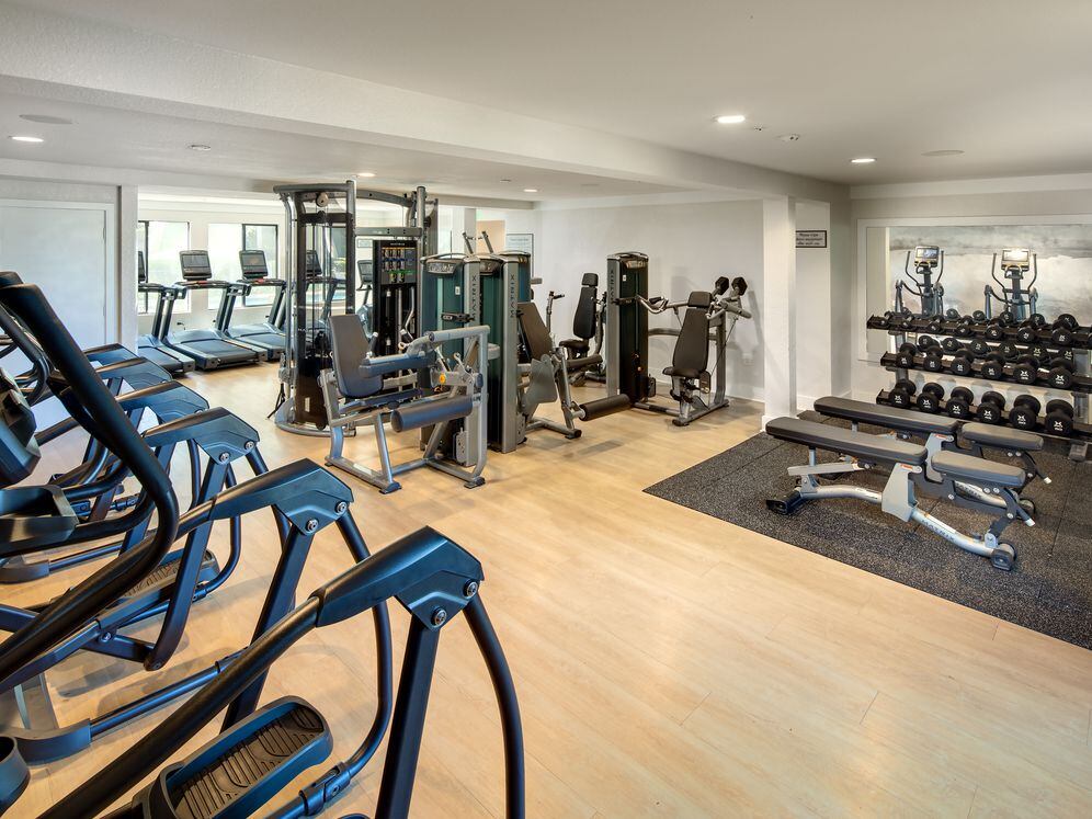 Fitness center with strength and cardio equipment