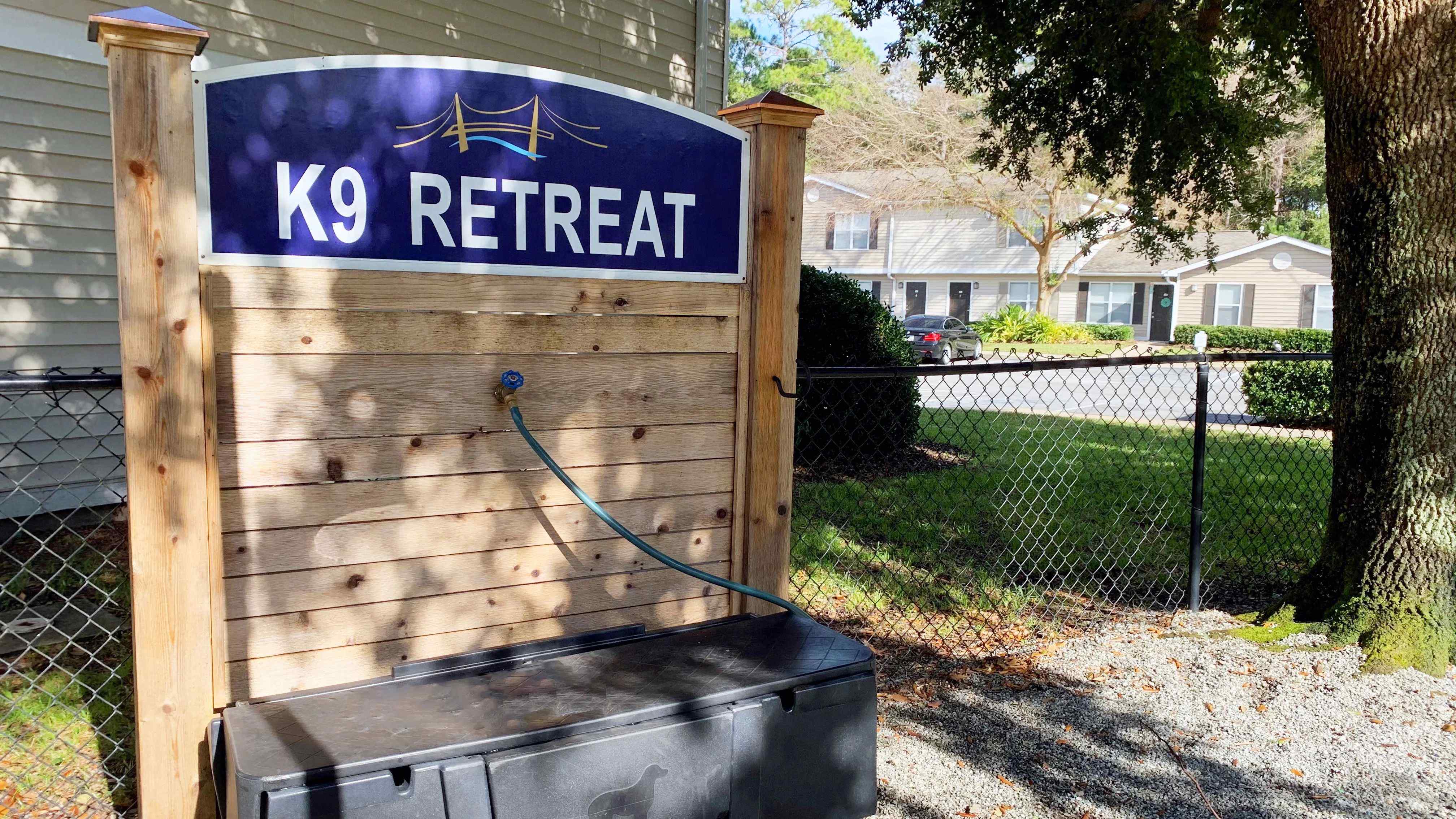 Utilize our dog wash for convenient pet pampering.