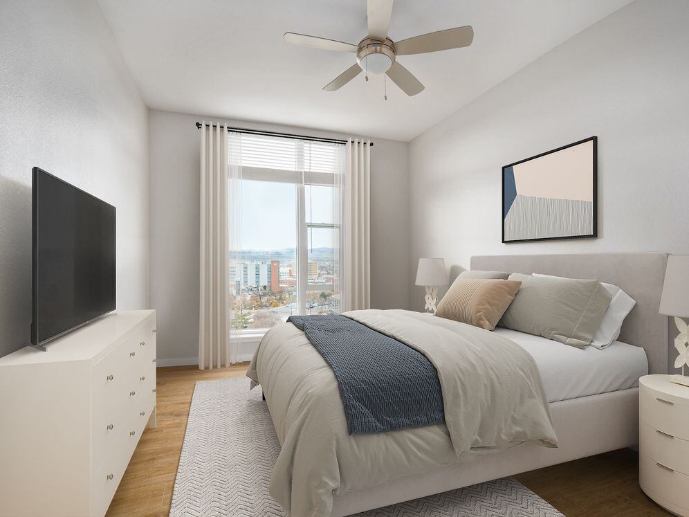 Signature Collection bedroom with hard surface flooring