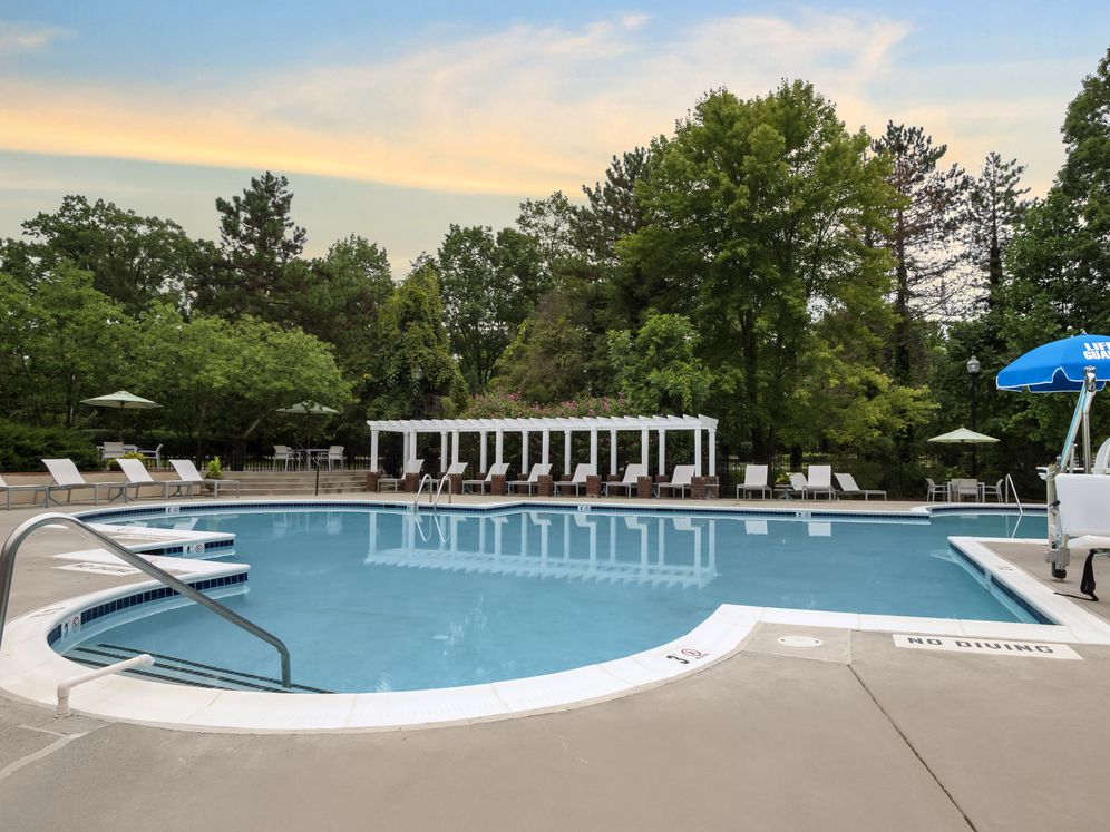 Swimming pool with sundeck and lounge sundeck
