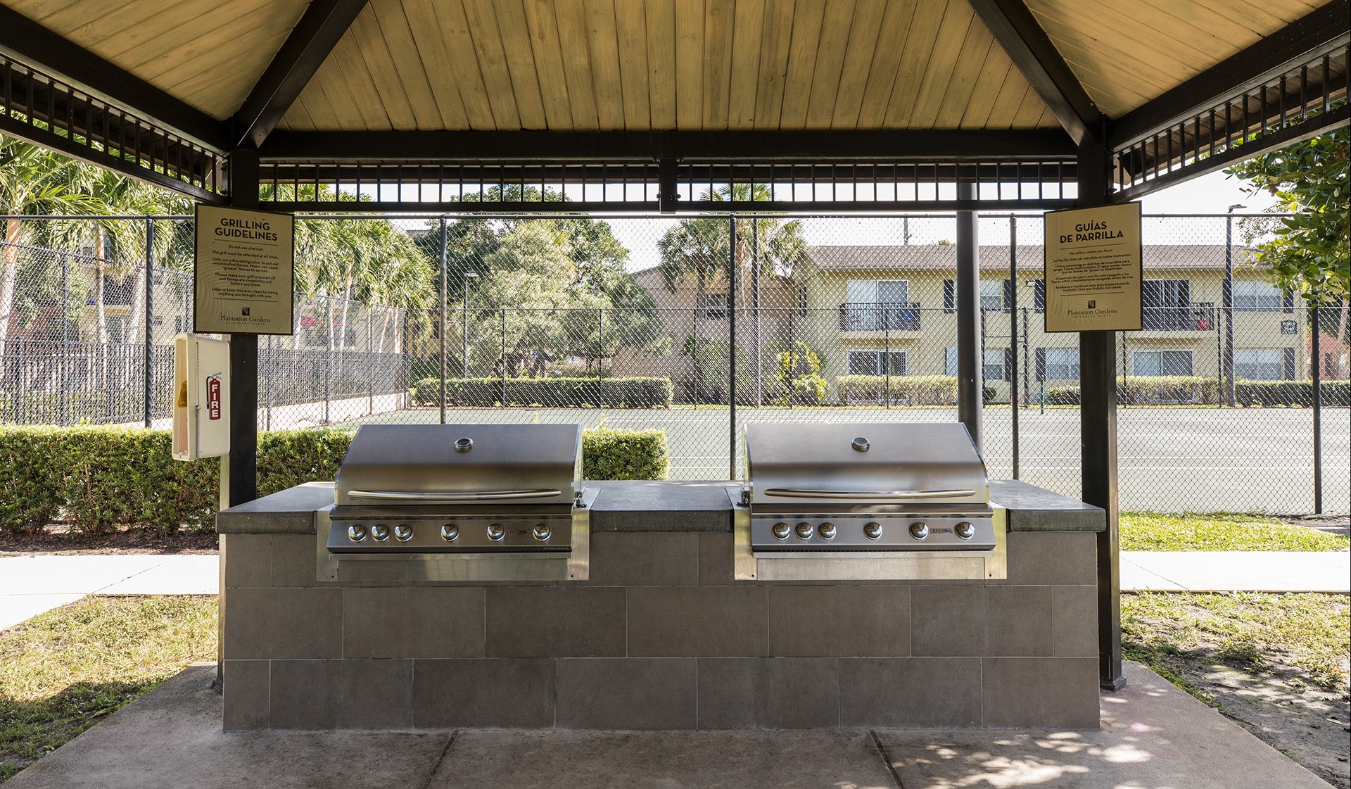 Use the BBQ area to entertain friends 