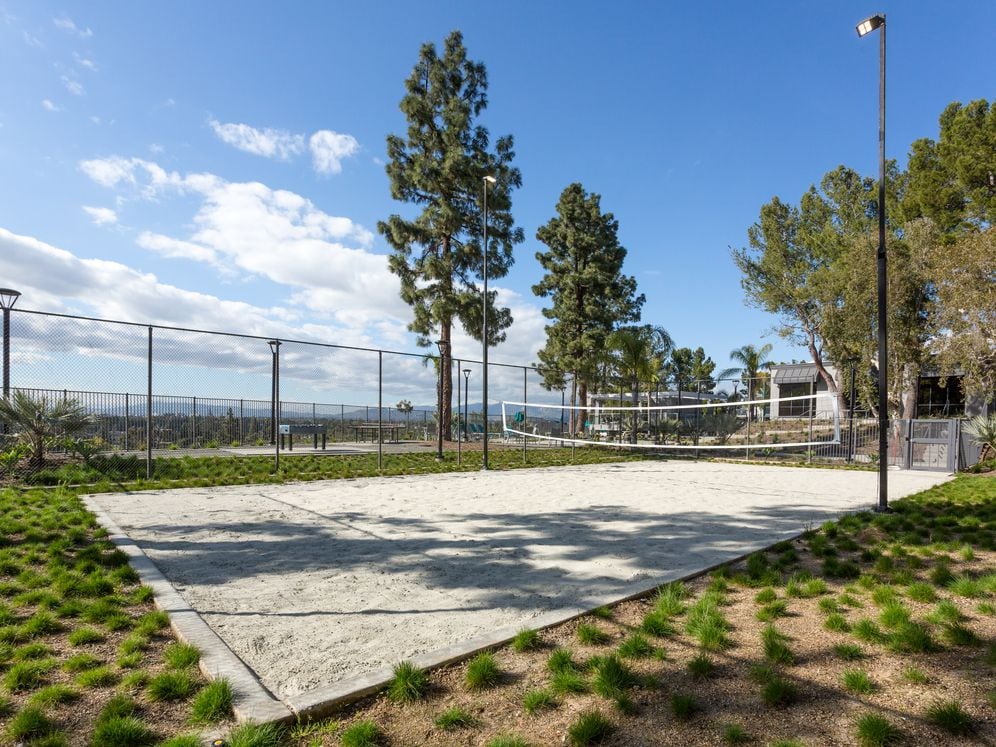 Sand volleyball court