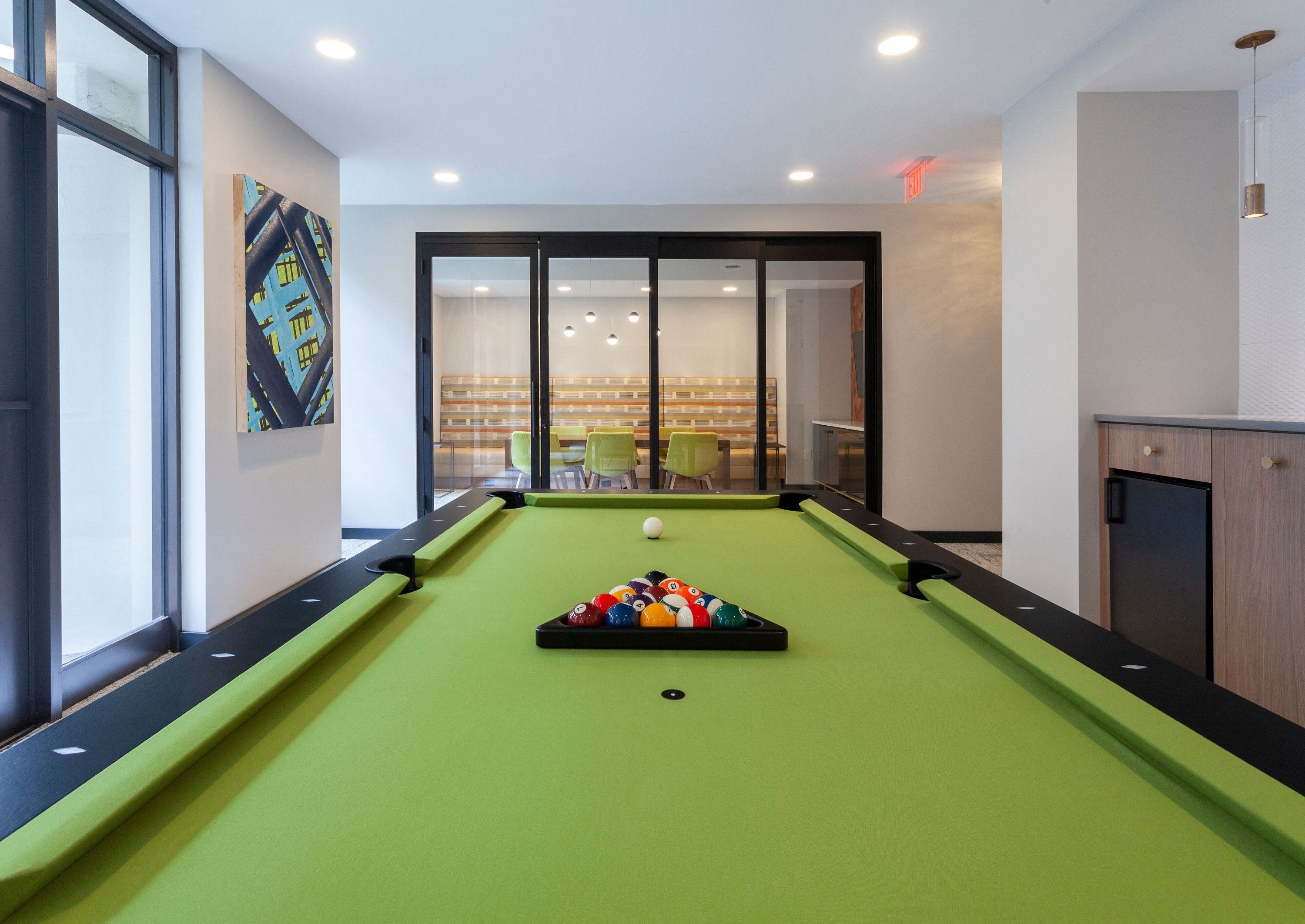 Resident lounge with multi-use room