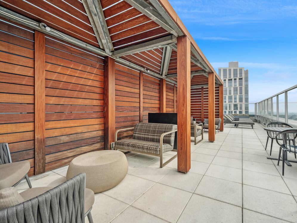 Rooftop terrace with lounge seating
