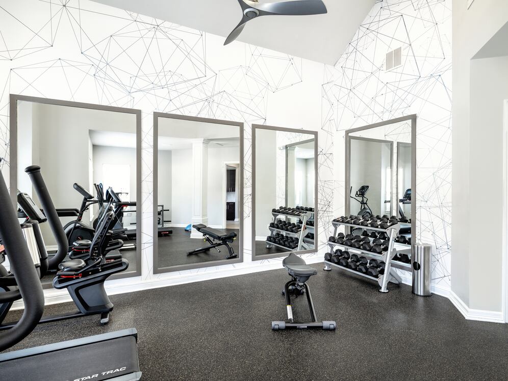 Fitness center with strength and cardio equipment
