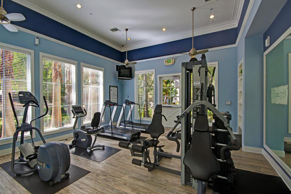 The fitness center offers a variety of workout options