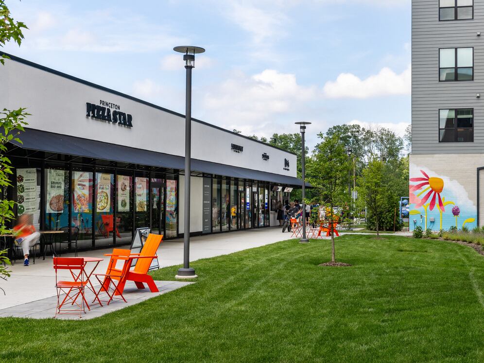 Located next to restaurants, shopping, and entertainment at Princeton Shopping Center