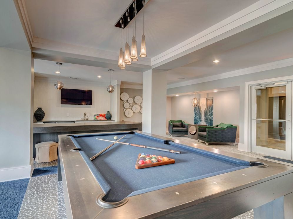 Lounge with game area