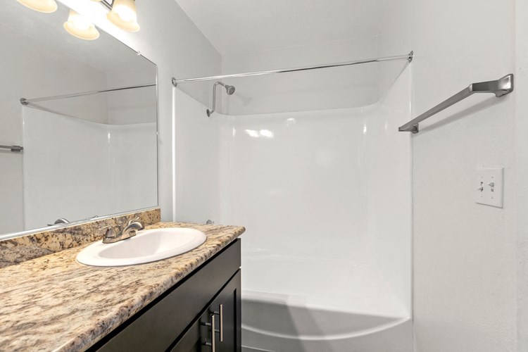 3BD/2BA Townhome Floorplan - Bathroom with Spacious Granite Countertop