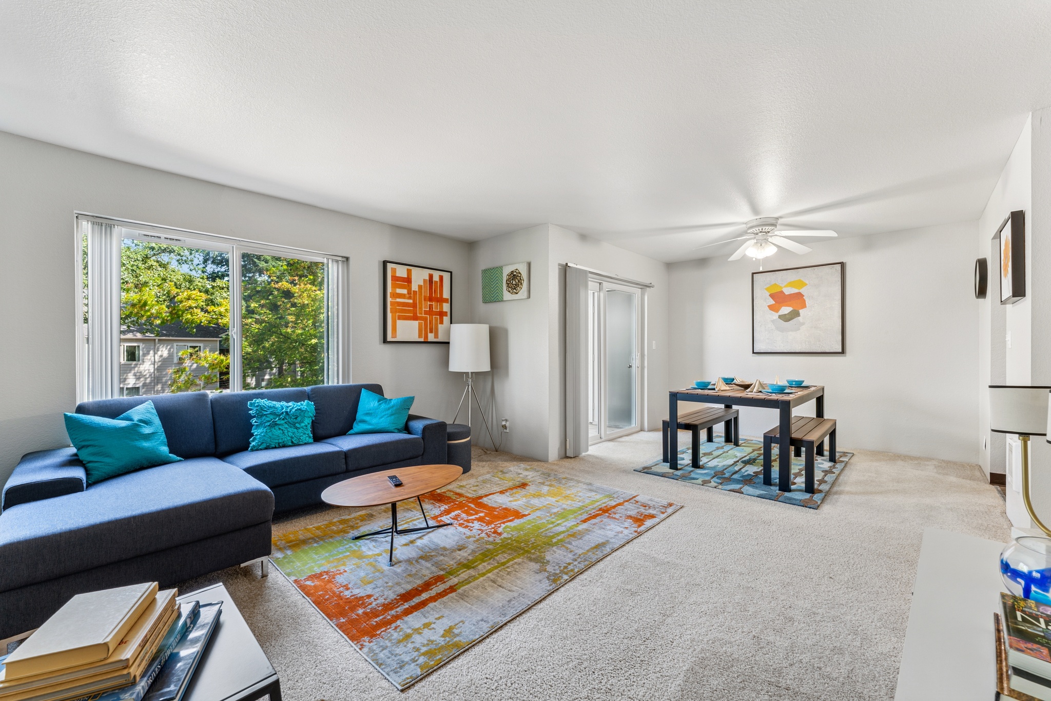 Living & Dining Room | 2-Bedroom | Clermont